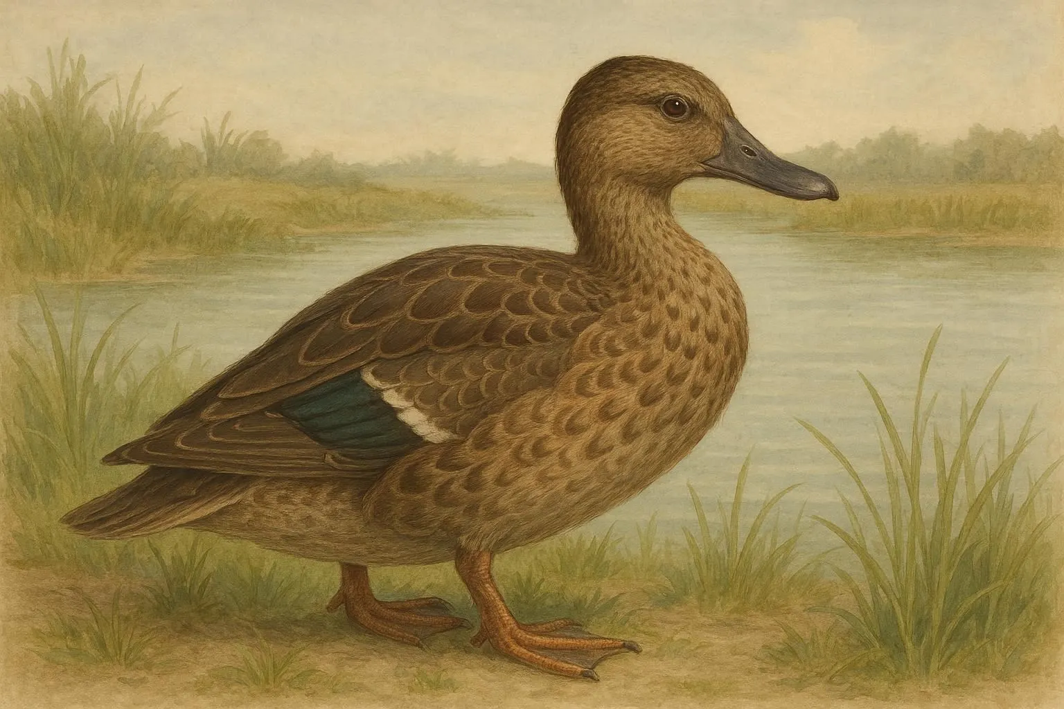 consider the following hypothetical scenario an ancestral species of duck