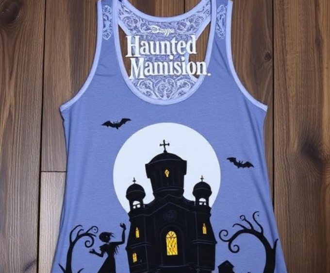 disney haunted mansion racerback tank top with lace detail